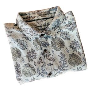 TOMMY BAHAMA Men’s Island Zone Button Down Short Sleeve Shirt Size Large